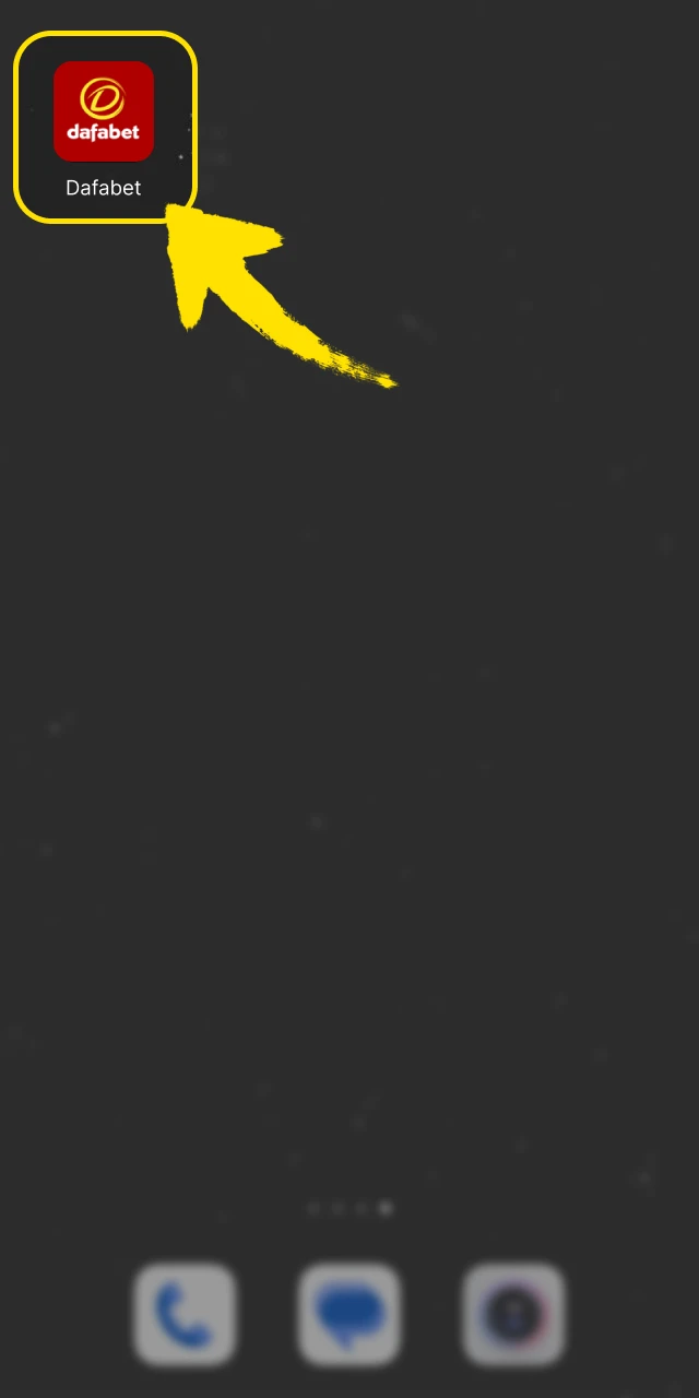 Open the Dafabet app and enter your username and password on the login screen to access your betting account.