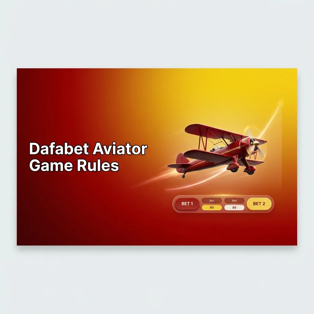 Infographic of Dafabet Aviator rules with red plane, rising multiplier, cash‑out button, and bullet list of gameplay steps