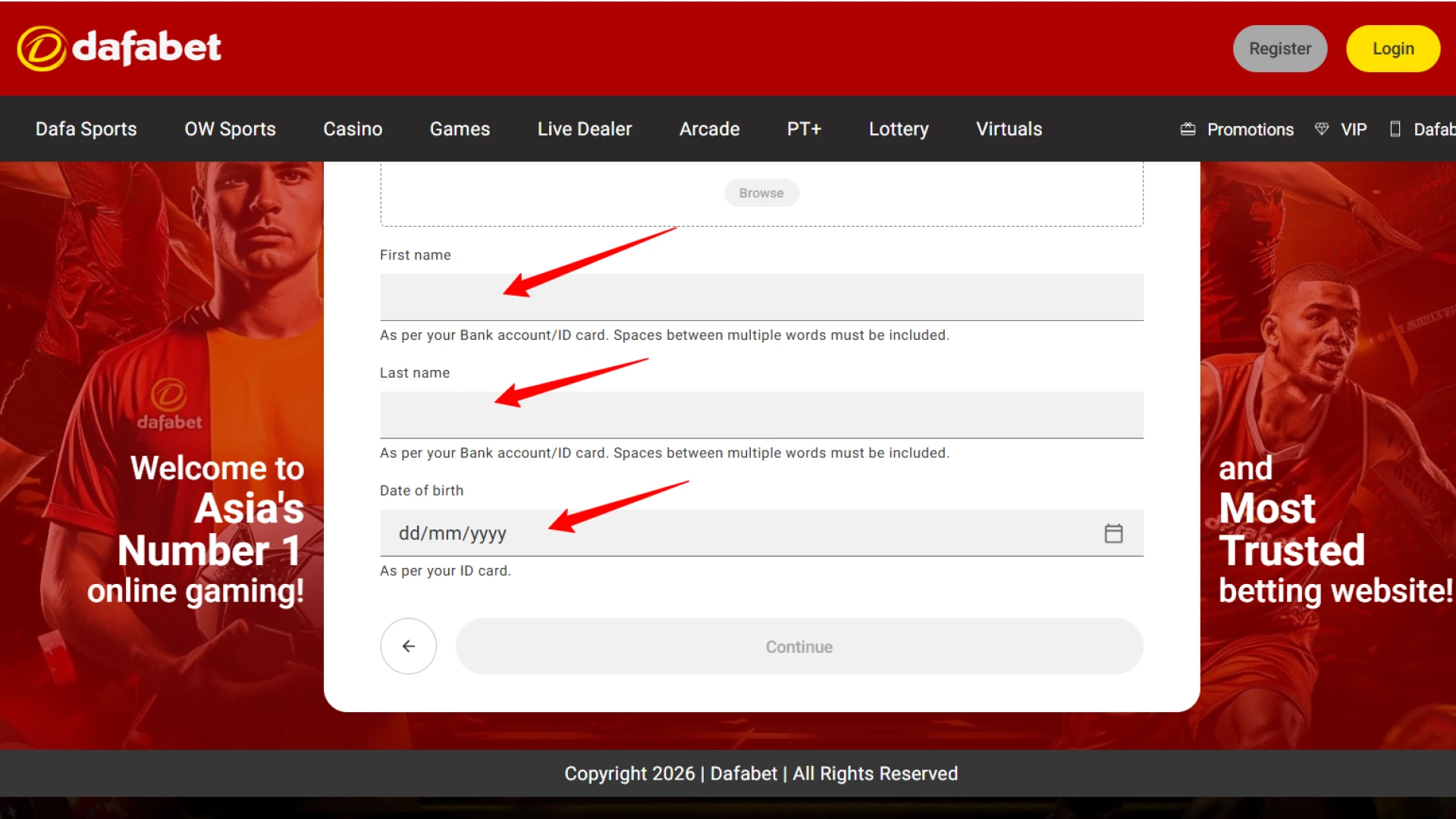 Provide your email address and set a strong password following the required criteria.