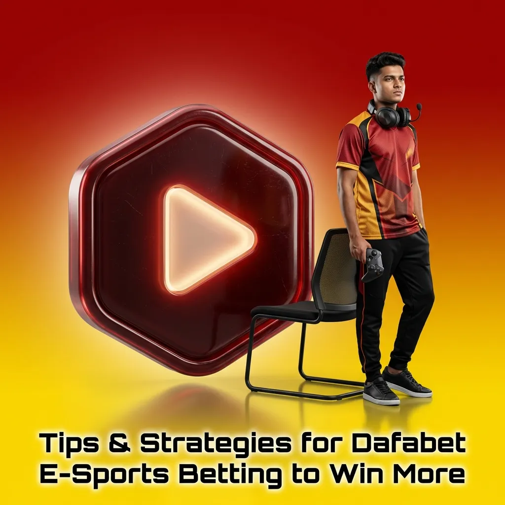 Infographic titled “Tips & Strategies for Dafabet E-Sports Betting” listing bankroll, research, odds, and responsible play advice.